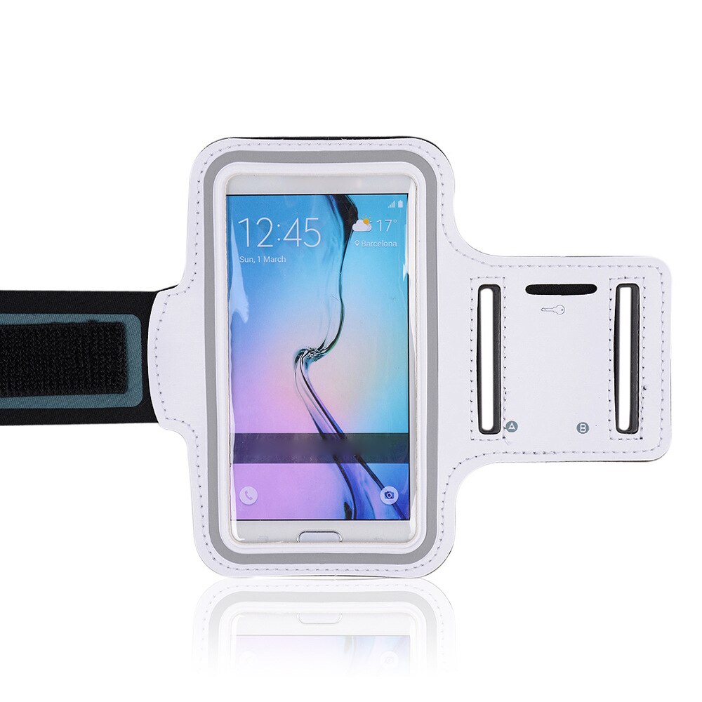 Telefono fascia Da Braccio per Samsung galassia S10 5G/S10 Lite/A91 6.7 "Borsa Da Palestra Corsa e jogging fascia di BRACCIO cintura esterna Della Copertura di Caso di sport Impermeabile: bianca