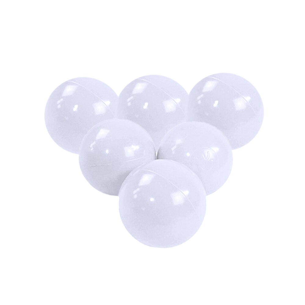 7cm Plastic Pit Balls - 50pcs Safe Eco-friendly Children Play Pool Ball Toy, Longer Lasting for Infant Baby Toddler Kids Age: White