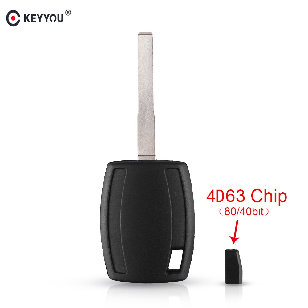 KEYYOU – clé de contact transpondeur ID63 4D63, coque de clé à puce 40/80 bits pour Ford Fiesta Mondeo Focus c-max Galaxy HU101 Blade