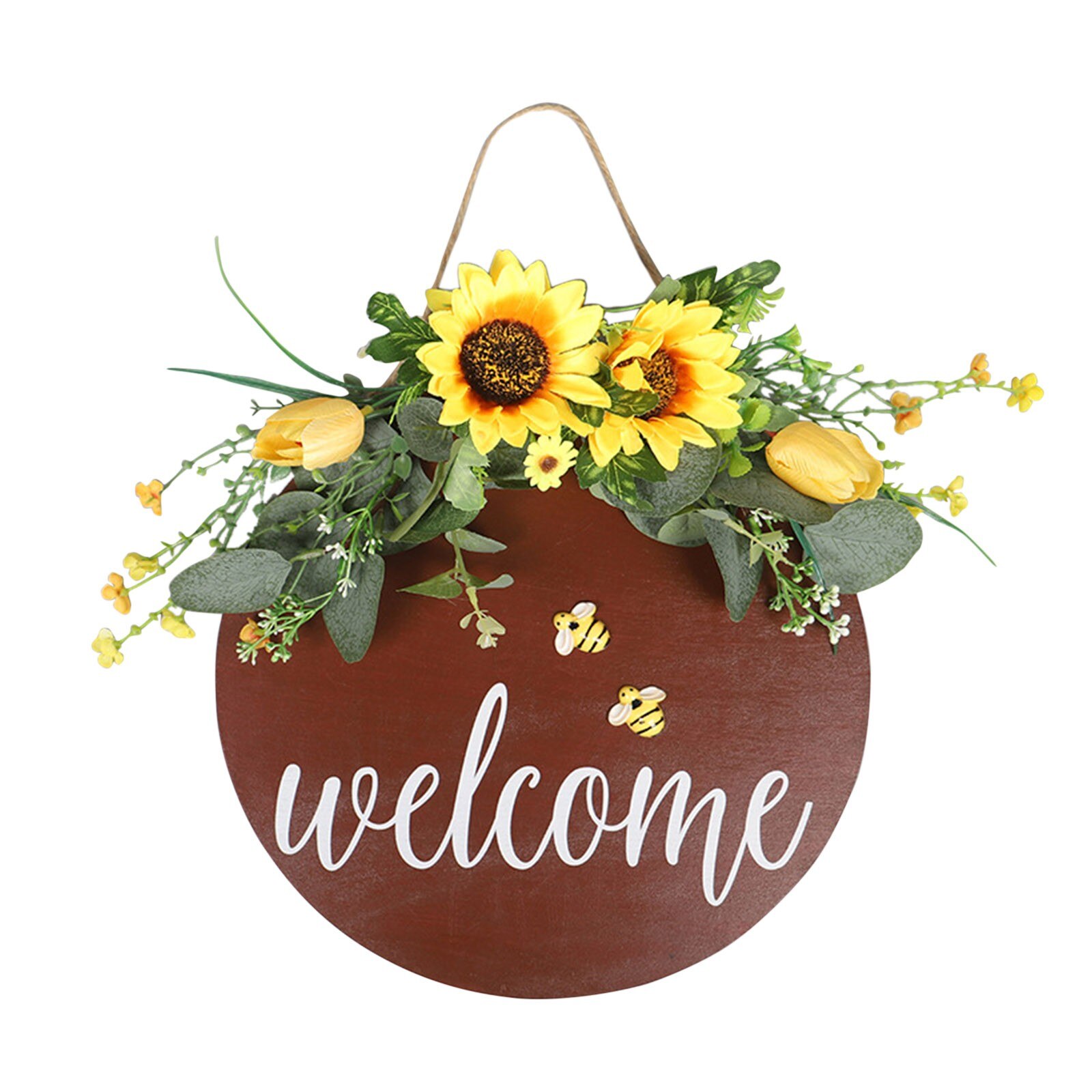 The Letter Garlands Welcome Door Decoration Modern Style Flower Bee Wreath Holidays Door Hanging Accessories