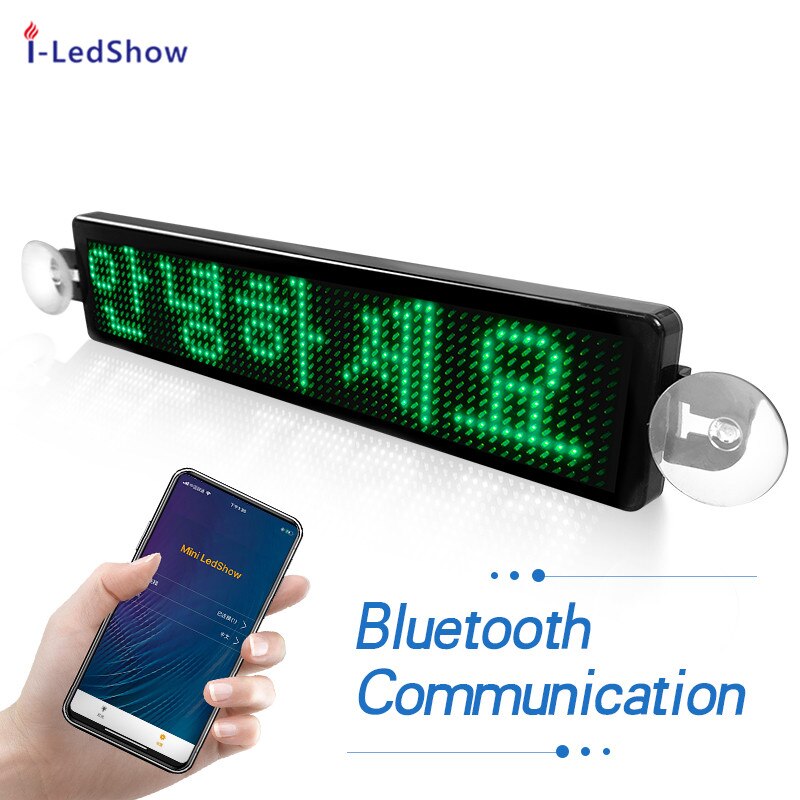 12V P5 12*72Pixels APP control LED car Signs board Car Scrolling Message Display screen multilanguage ultra-tin led disaply