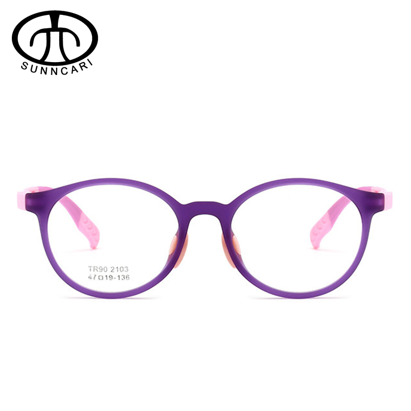 Blauw Licht Blokkeren Bril Voor Kids Meisjes Jongens Optische Blauw Patchwork Brilmontuur Flexibele Siliconen Baby 'S Brillen Frame: PINK PURPLE