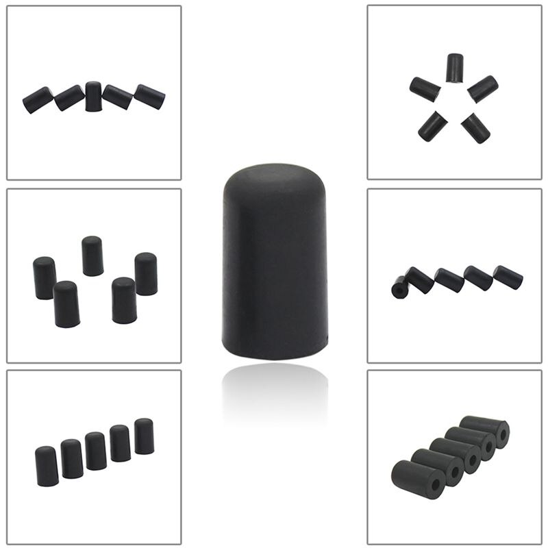 -5 stk cello endpin tip protector gummi cello tail pin case tip cap protector skridsikker måtte til cello strengede violin dele