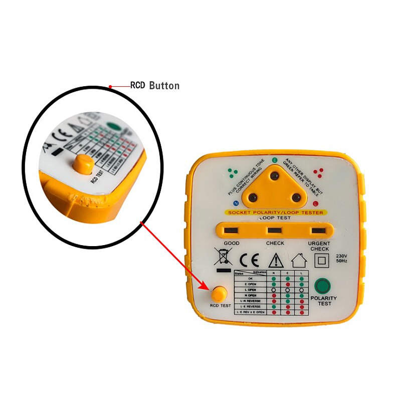 European standard power socketDigital Display Socket Tester Power Socket Wiring Detection Wall Plug Breaker Test Socket Detector
