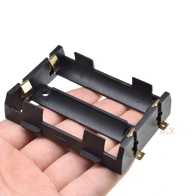 1PCS 2x 26650 battery holder smd smt Batteries case Storage Box With Bronze Pins 2 slot 2*26650 Rechargeable Battery Shell