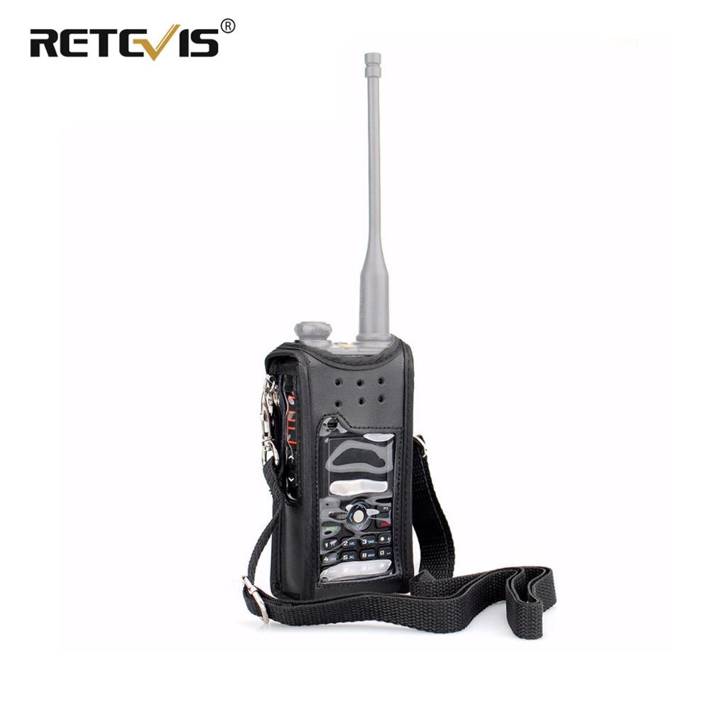 Walkie talkie Holster RT82 Geval Lederen Draagtas Houder Voor TYT MD Retevis RT82 vhf uhf dual band DMR radio accessoires