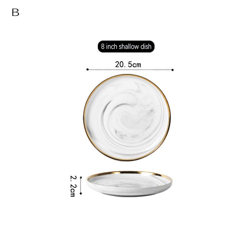 Top knogle keramik middagssæt suppeskål sæt porcelænsservice sæt tallerken bordservice spisestel bordservice sæt bestik sæt: B