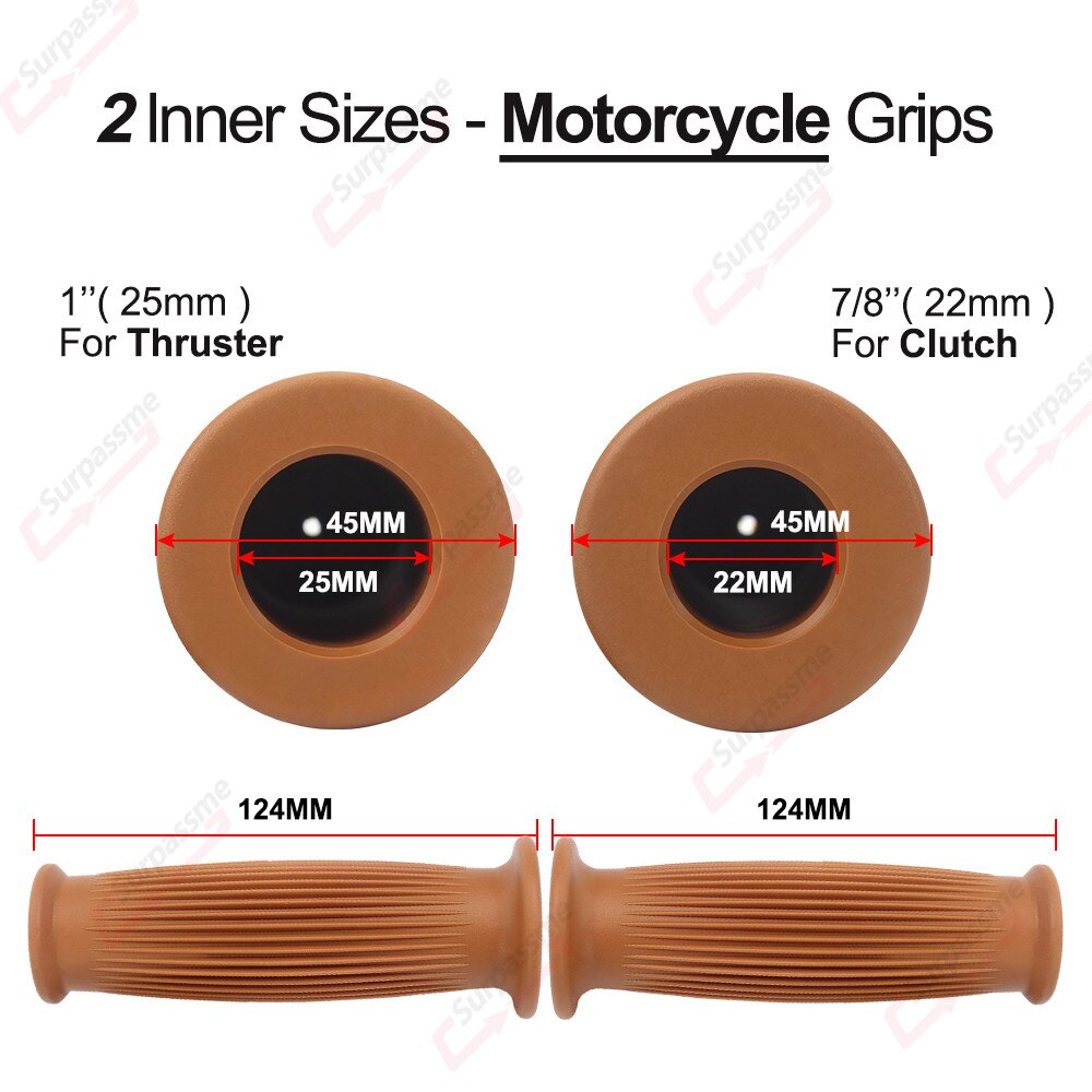 7/8 &quot;22mm 24mm Motorrad Lenker Griffe Gummi Gel nicht Unterhose Moto-Cross Griff Griffe Bremse Drossel Griffe Motorrad zubehör