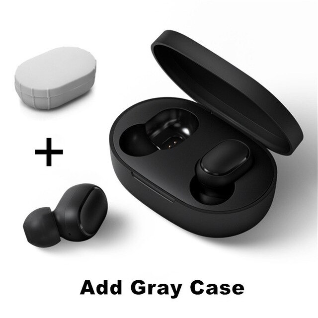 Xiaomi Redmi AirDots S Bluetooth 5.0 Wireless Earphone TWS Left Right Low Lag Mode Bluetooth 5.0 Noise reduction Headset: Add Gray Case