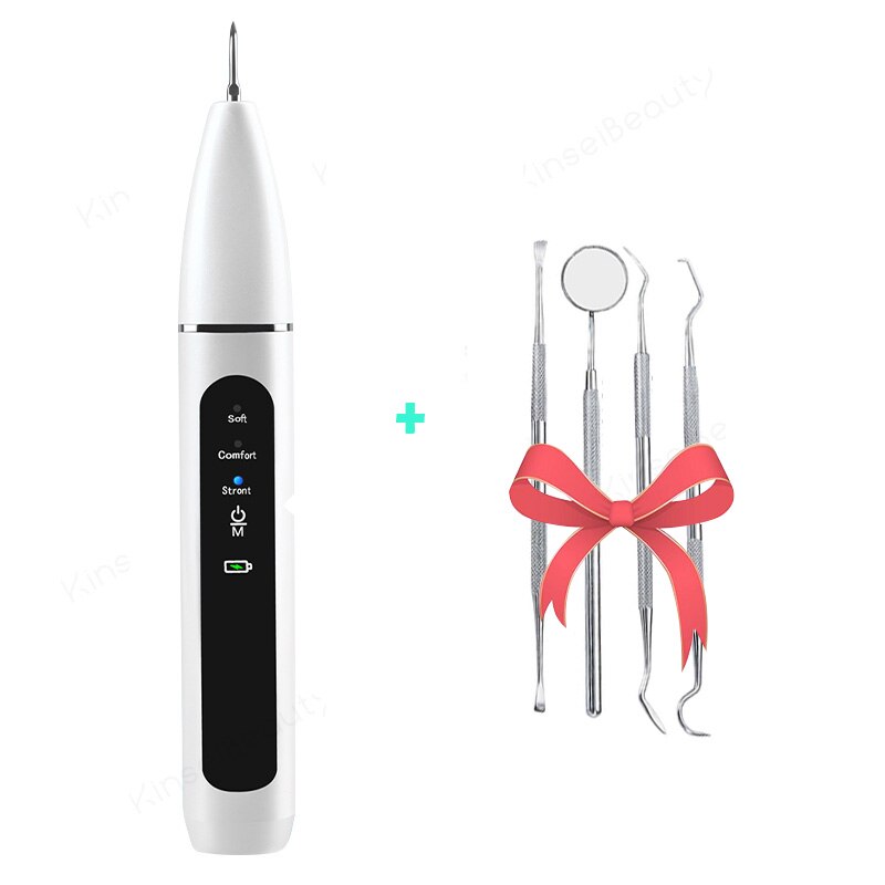 Détartreur dentaire électrique Portable à ultrasons, outil de détartrage dentaire à domicile, écran intelligent pour nettoyer les dents à l'eau, 3 modes: 5 in 1 Set