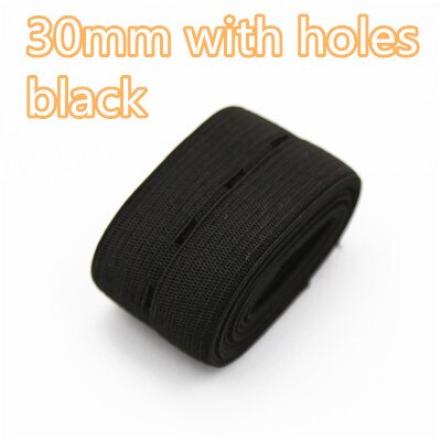DIY Nähzubehör 15mm 20mm 25mm 30mm Knopfloch Gummiband Weiß Schwarz Knopfloch Hosen Taille verstellbar 1/5 Meter: Langweilig / 16mm