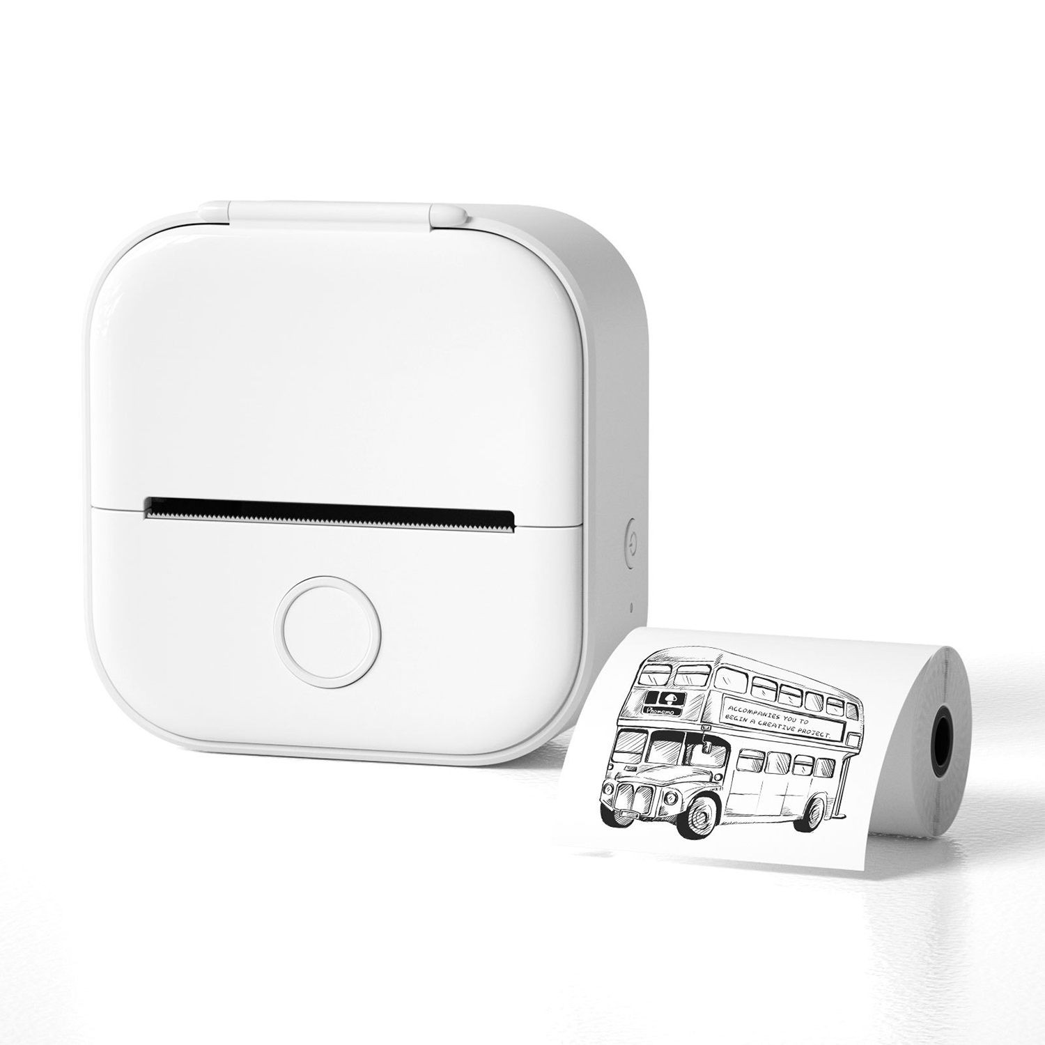 Mini Termoprinter Trådløs Lommetyper DIY Klistremerke Skriver Bærbar Etikett Skriver Journal Planlegger Dekor Verktøy: Blå