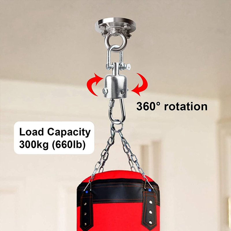 2 Pcs 360 Degree Rotatable Ceiling Hook Heavy Duty Hook Metal Hanging Chair Punching Bag Swing Swivel Hook Hanger