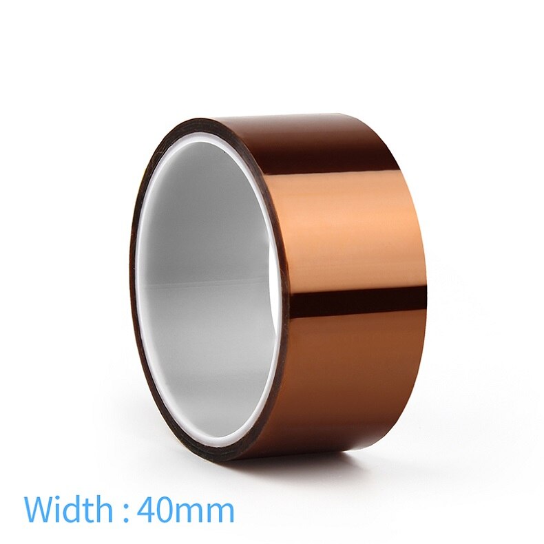 WNB 25m Heat Resistant Polyimide Tape One-side Self-adhesive High Temperature Thermal Protection Insulation Anti Static Film: 40mm