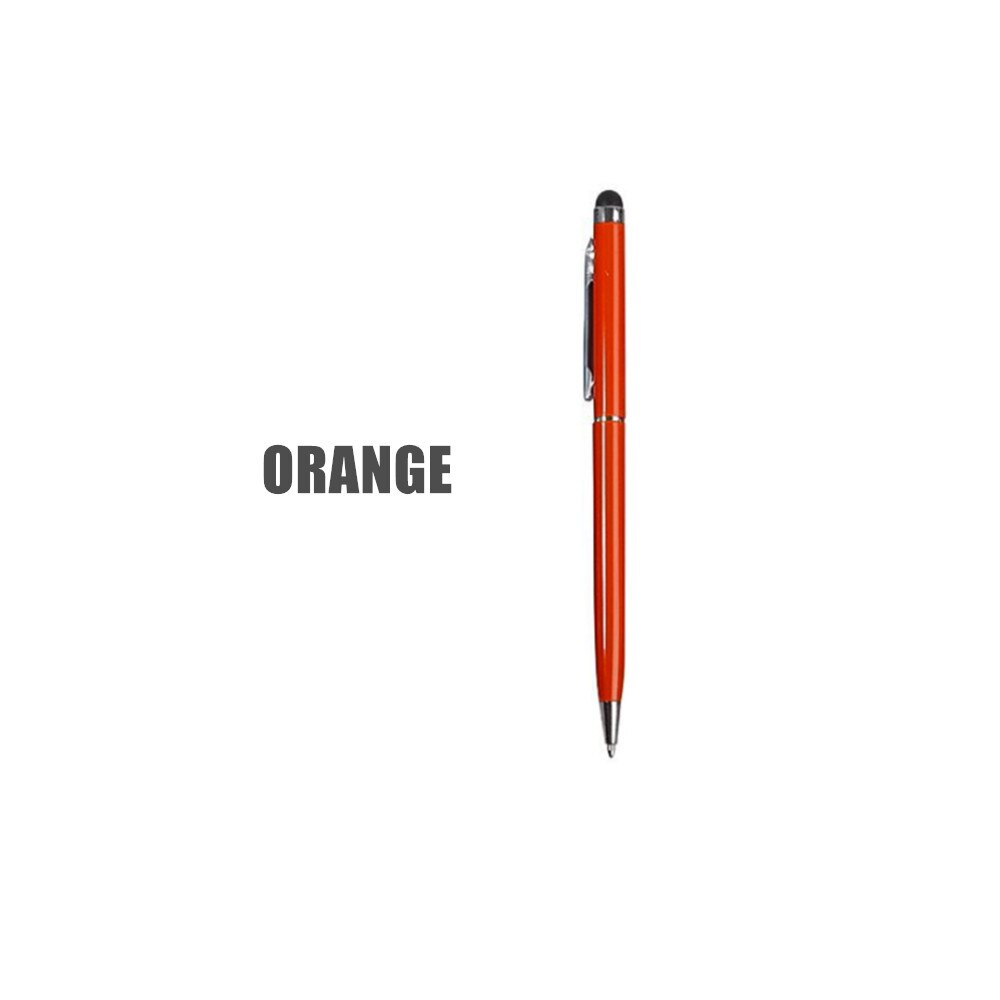 Colors Universal Touch Pen 2 in 1 Stylus Drawing Pens Screen Capacitive Screen Caneta for Tablet Phone Pencil Accessories: ORANGE