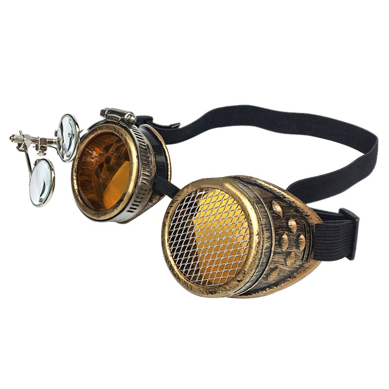 Cosplay Steampunk Goggles Industrial Magnifier Retro Gothic Eyeglasses Halloween Props Punk Glasses Red Blue Green Yellow Black