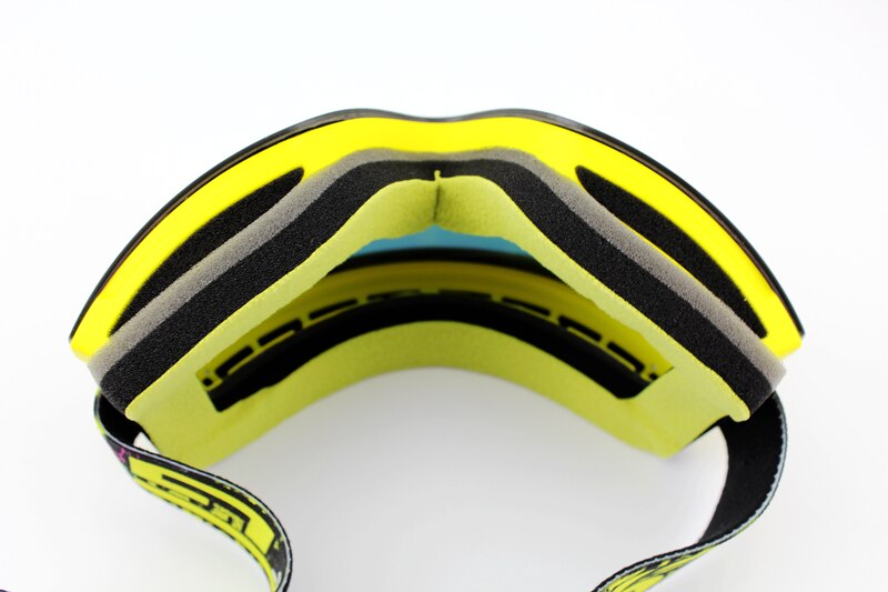 Lente gialla Giallo portafoto Marca Occhiali Da Sci Doppia UV400 anti-nebbia Grande Maschera Da Sci Occhiali Da Sci Donne Degli Uomini della Neve Snowboard Occhiali