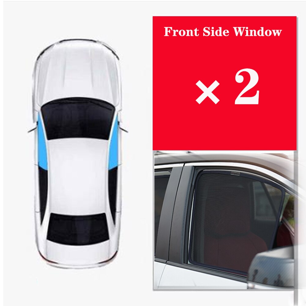 Fit For Hyundai Tucson Car Window Sunshield Sunproof Cover Sun Shade Side Window Sunshades Mesh Accessories: 2P Front Side