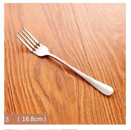 1pc Stainless Steel Fruit Fork Set Metal Three Prongs Food Cake Dessert Forks Dinnerware Set for Party or Restaurant: 3
