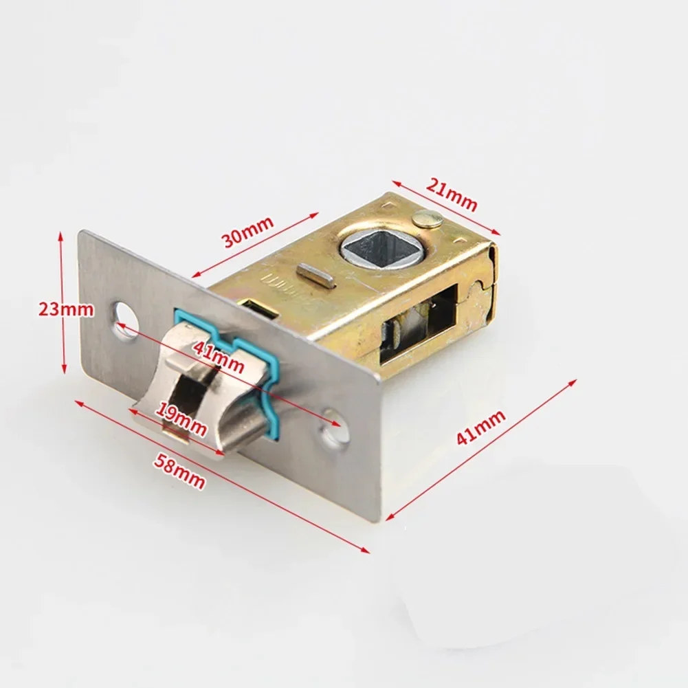 Door Hardware Tubular Latch Zinc Alloy For Nsprung Door Reversible Right Handed Rotatable Tubular Tenon Unsprung Door 40mm: Light Grey