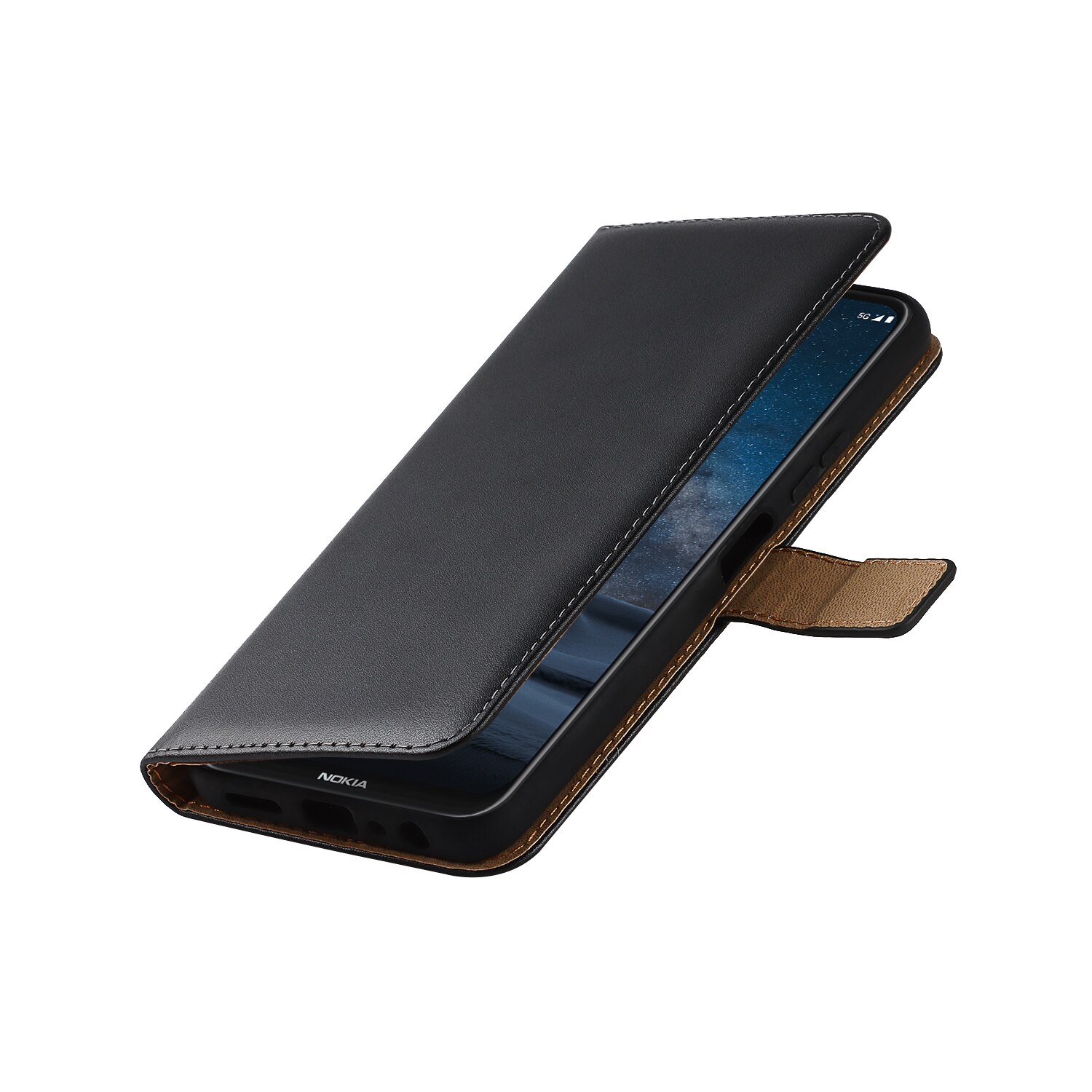 Lederen Ingericht Case Voor Nokia 8 V 5G Uw/8.3 5G Retro Beschermende Holster Flip Cover Ingericht case Voor Nokia 8.3 5G Gg