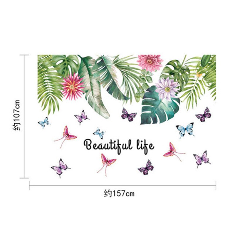 Grand Sticker Mural Jungle Pour Chambre Bébé – Déco Autocollante Girafe Tigre Forêt