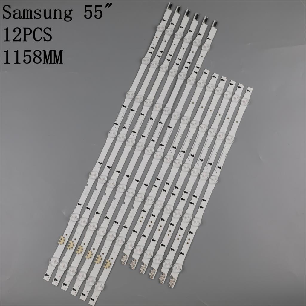 12 kpl/setti 55 &quot;led-nauha samsung tv:lle  ua55 j 5088 ue55 h 5500 ue55 h 6200 ue55 h 6350 ue55 h 6400 ue55 h 6500 ue55 h 6670