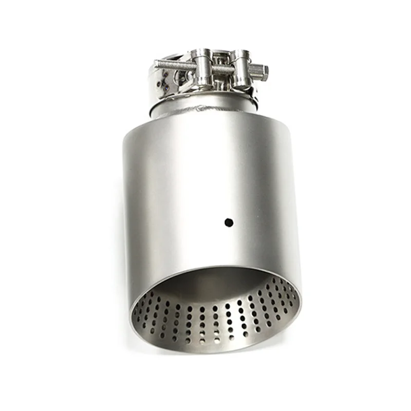 1 PC Punta del silenziatore di scarico per VW MK7 golf 7 golf R GTI Punta di scarico in acciaio inossidabile opaco 51mm 54mm 57mm 60mm 63mm Ugello marmitta: Grigio scuro