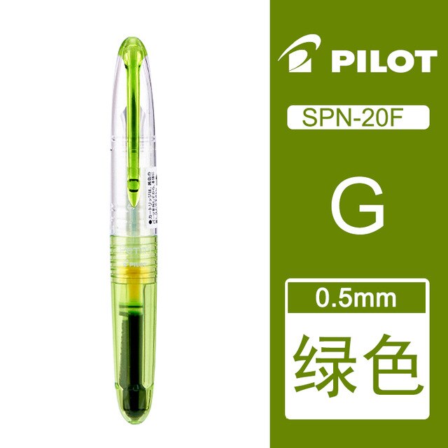 Pilot Mini pluma Vitality pluma estilográfica pluma de tinta de punta fina transparente suministros de envoltura colorida SPN-20F papelería de gran 1 Uds: green 1Pcs