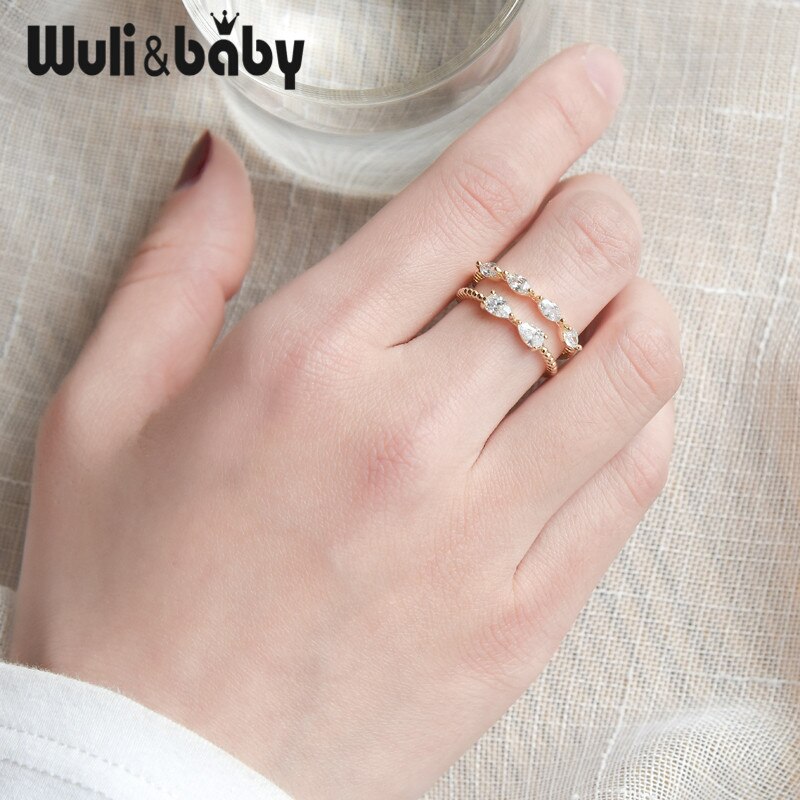 Wuli & bebê strass bowknot ajustável abertura anel de ouro cor casamento feminino qualidade anel