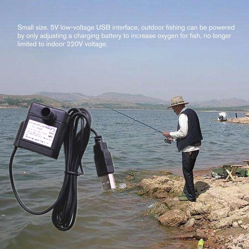 USB 5V Water Pump Outdoor Landscape Fountain Fish Pond Tank Micro Submersible Pumps With Water Flow Regulating Valve