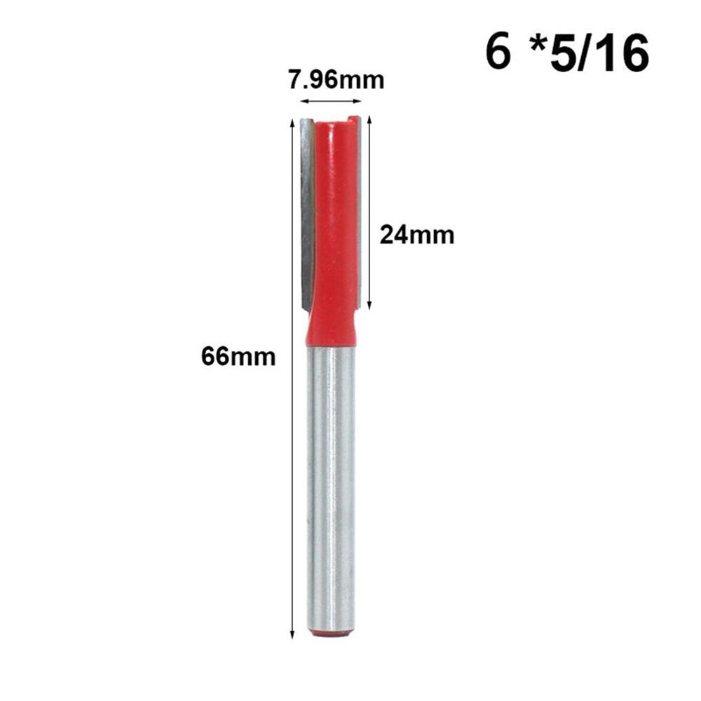 7pcs/set Shank Straight Bit Woodworking Trimming Router Bit Wood Slotting Engraving Machine Carbide Milling Cutter
