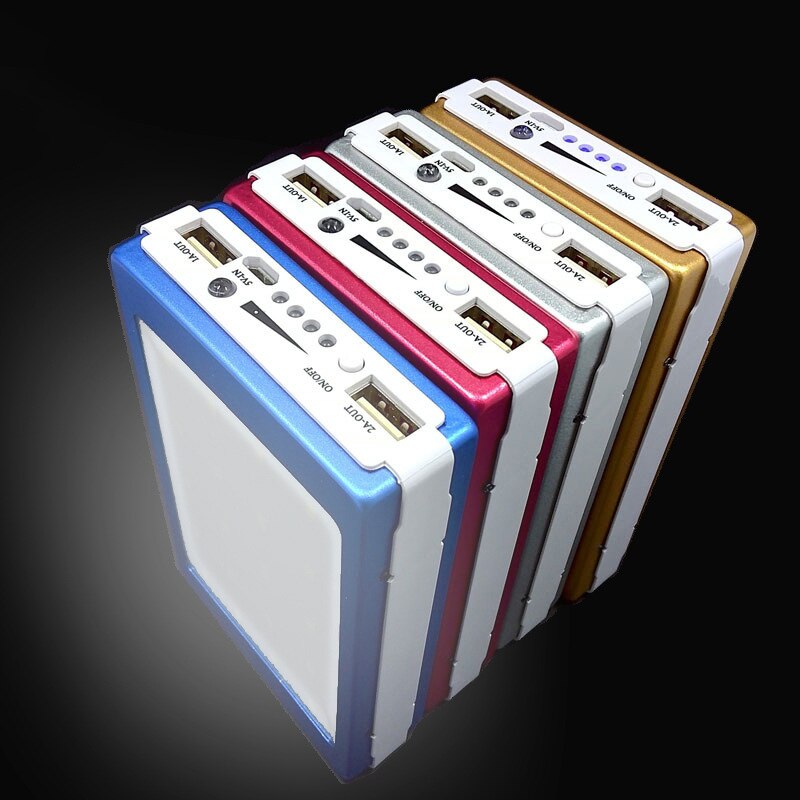 Banco de energía Solar para exteriores, batería de emergencia de 30000mAh, impermeable, doble salida USB, linterna de litio LED para teléfono inteligente: Azul