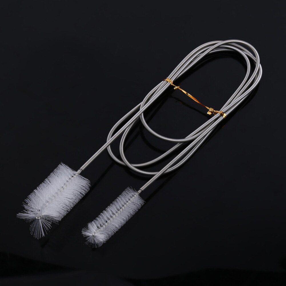 Cepillo de limpieza de tuberías de Acuario, tubo de aire Flexible, manguera de doble extremo, herramienta de limpieza de filtro de agua de tanque de peces, herramienta de lavado de nailon, 155cm