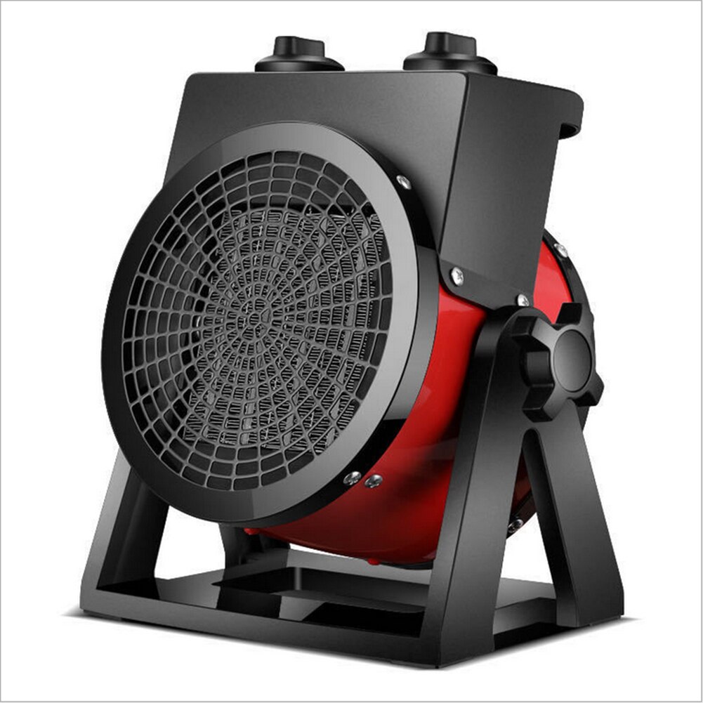 2000W Electric Air Heater Fan 2 Gears Adjustable Overheat Protection Room Warmer Three-plug Commercial Household Heater