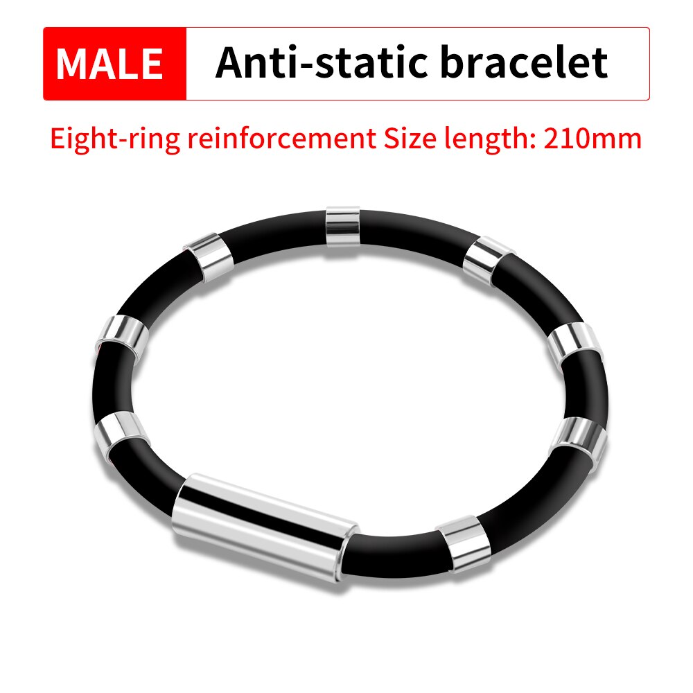 LUXIANZI Anti-Static Silicone Bracelet Universal Magnetic Sports Wristband For Women Men Wrist Strap To Remove The Body Static: LXZ921340D