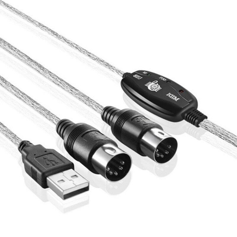 Midi Naar Usb Kabel Convert Adapter Usb In-Out Midi Interface Kabel Converter Naar Pc Music Keyboard Adapter koord 16 Kanalen