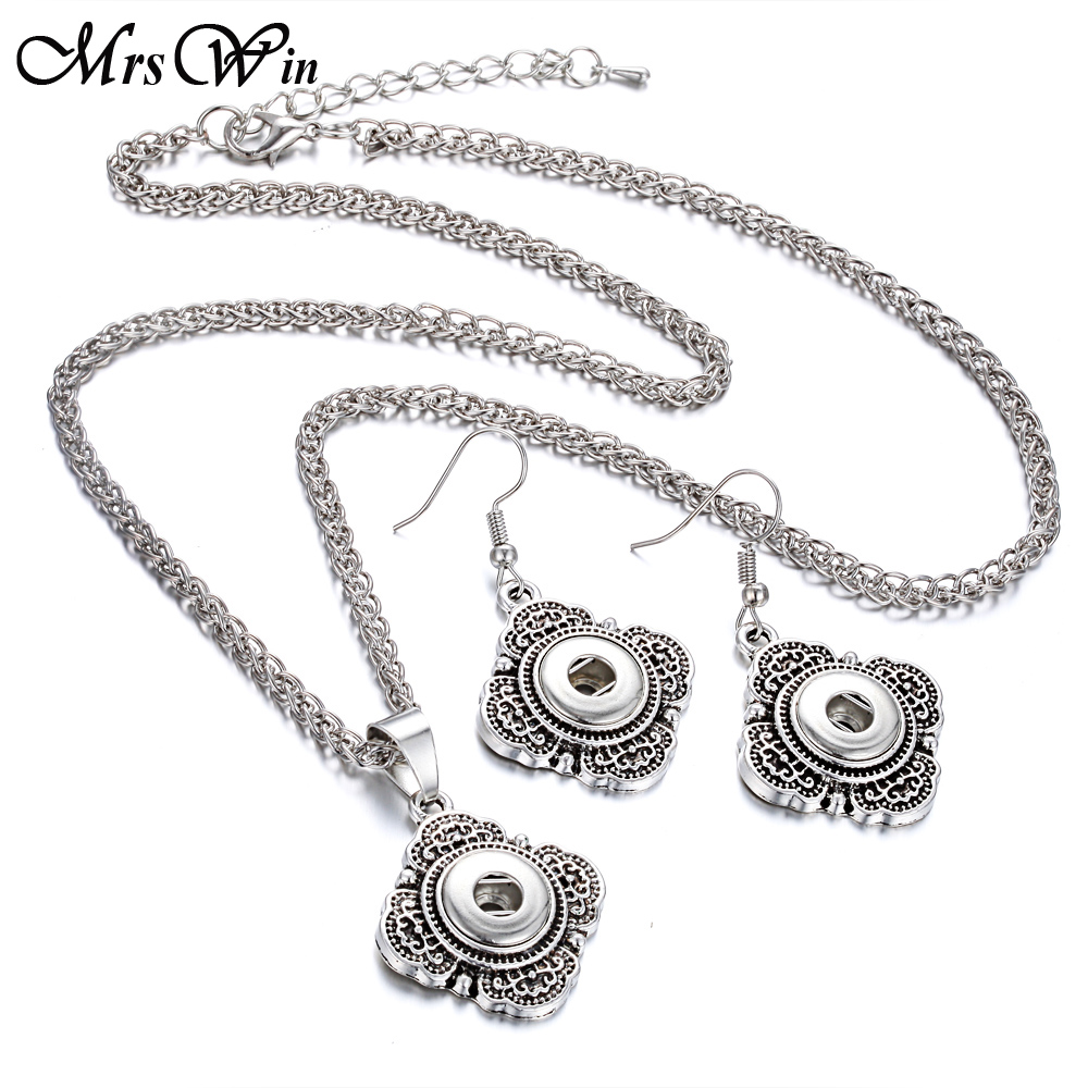 Boutons pression ensemble de bijoux paramètres cristal 12mm 18mm collier pression et 12mm boucles d'oreilles pression pour les femmes bouton pression boucles d'oreilles pendentif collier: 4