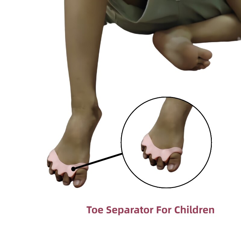 60 stück = 30pairs Fußpflege Für Kinder Hallux Valgus Orthesen Silikon Gel Kinder Toe Separator Bunion Corrector Orthopädische werkzeug