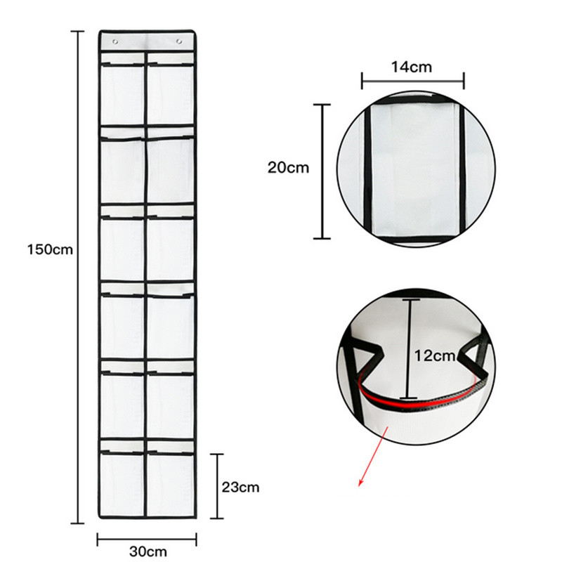 Sac de rangement mural suspendu en maille pour chaussettes, organisateur derrière les portes, pour chaussures, sac de rangement