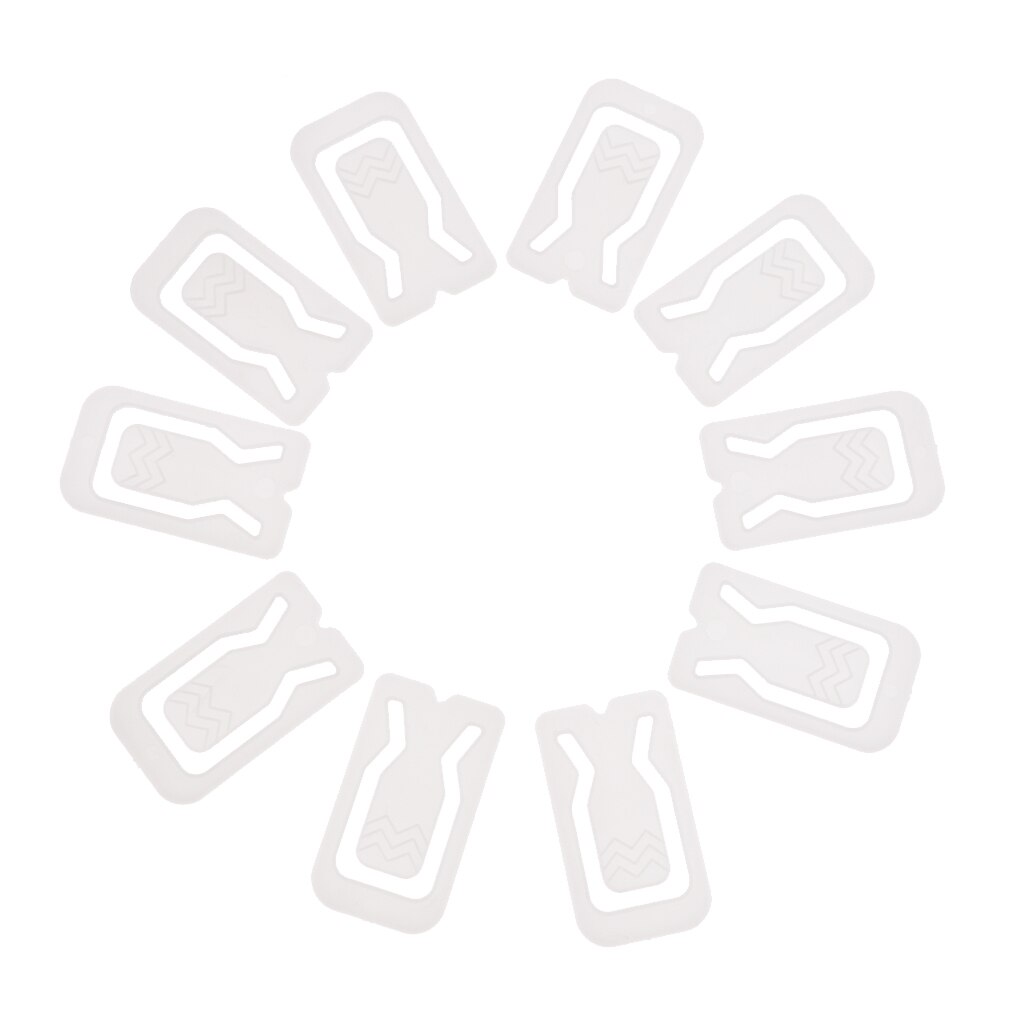 50 stuks plastic kledingaccessoires, overhemdklemmen, kledingverpakkingsklemmen, knijpers, drukknopen 35mm: Wit