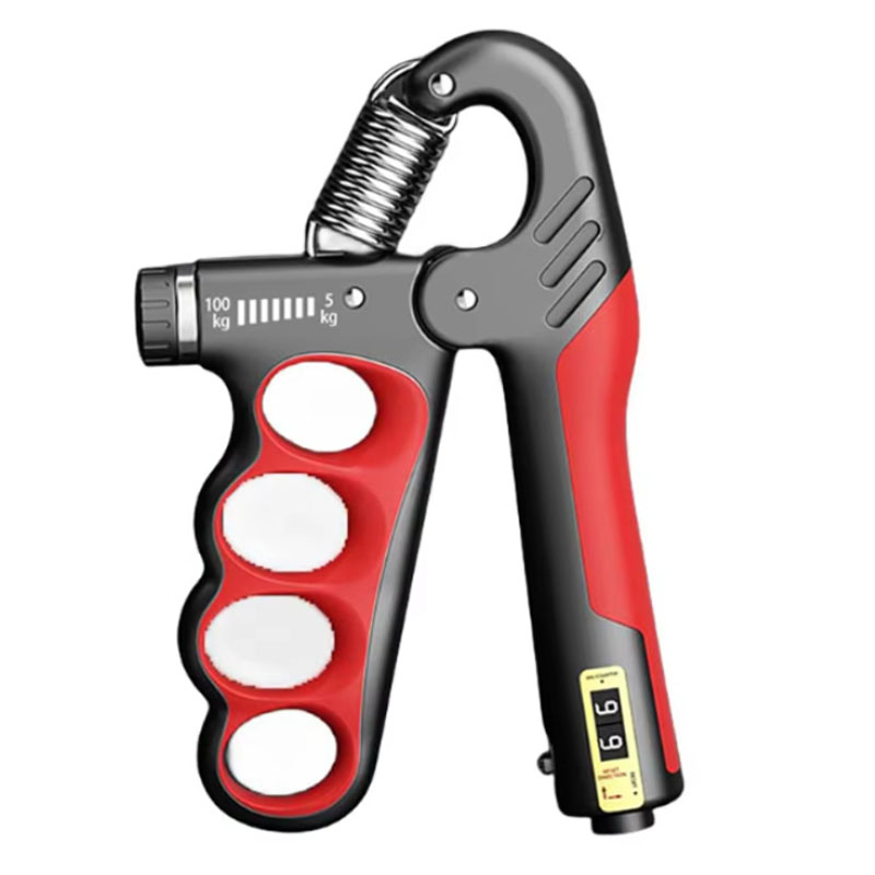 Entraîneur de renforcement musculaire de poignée de 5 à 100kg, pince de force réglable pour les mains, extenseur de poids de poignet, accessoires d'exercice de gymnastique: Rouge