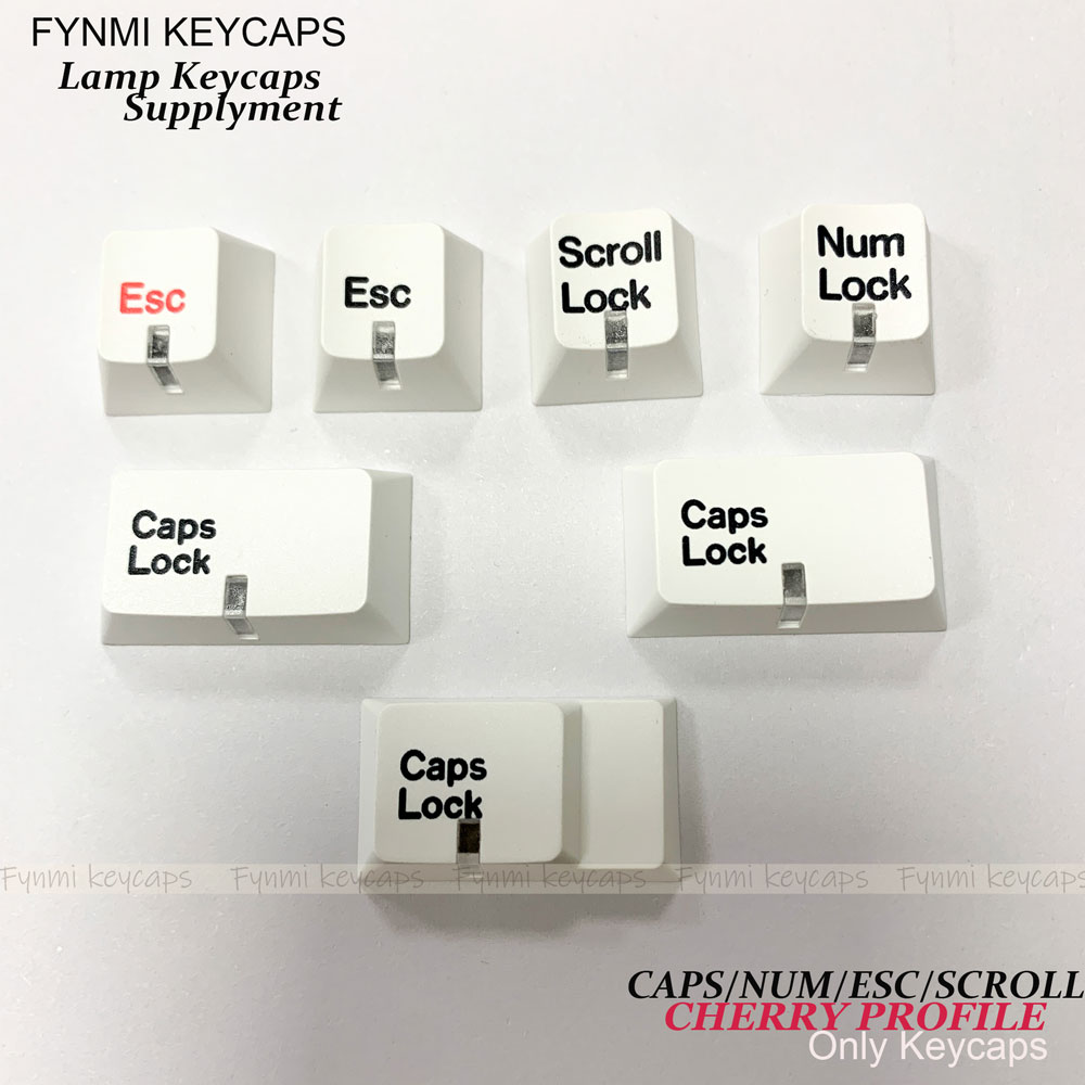 Red Esc Fynmi Bow Wob Caps/Num/ESC/Scr Cherry Profile PBT Lamp keycap for mechanical keyboard