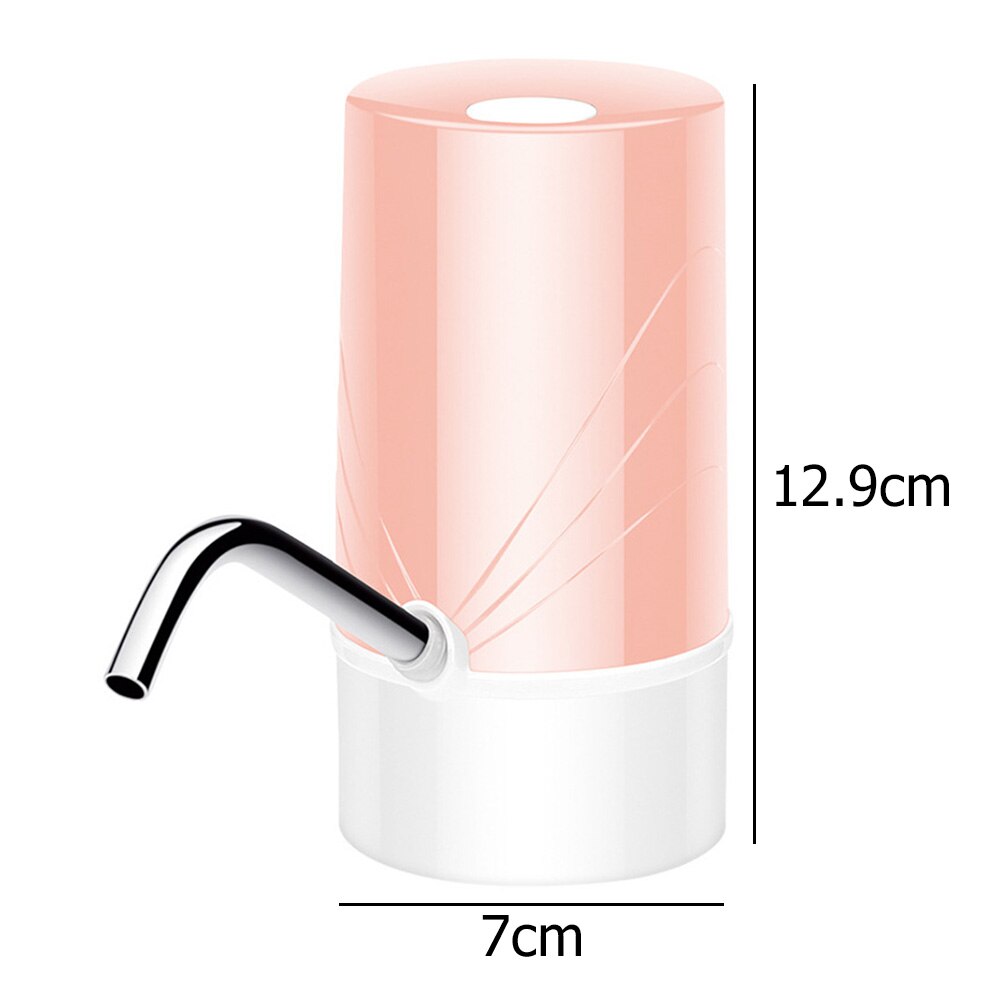 Automatische Elektrische Drinkwater Fles Pomp Dispenser Draagbare Usb Charge Gallon Drinking Fles Twee Schakelaar Waterpomp: Pink