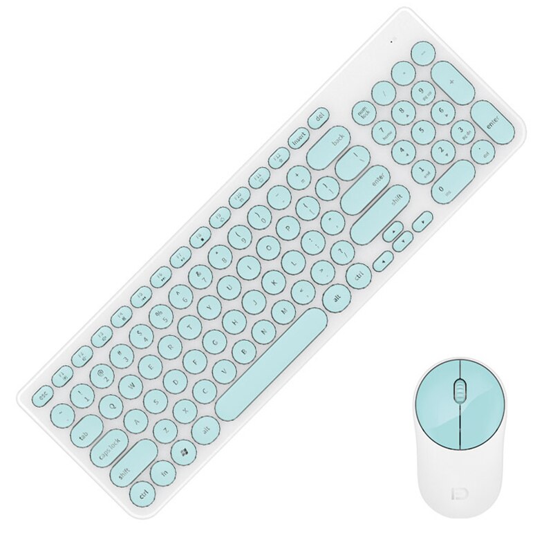 Bezprzewodowa Klawiatura i Mysz Gamingowa Combo - 1500 DPI - Połączenie Bezprzewodowe 2.4GHz - Ergonomiczny Design: Zielony