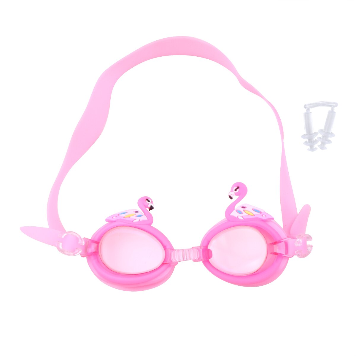 Adjustble Kids Zwembril Anti-Fog Cartoon Kinderen Zwemmen Bril Zwaan Decoratieve Strand Zwembad Accessoires Brillen: Pink