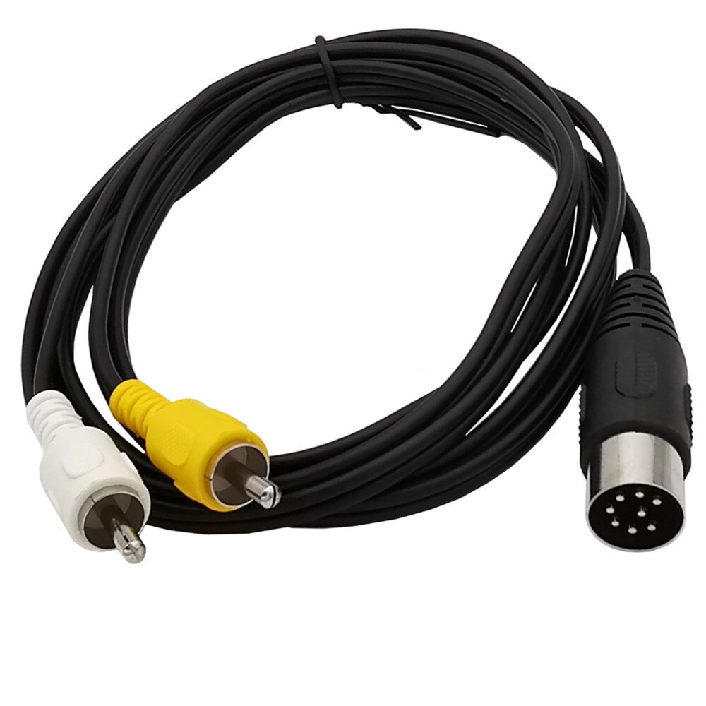 Din 8 Pin to 2RCA Cable 8Pin Din Male Plug to 2-RCA Male Audio Adapter Cable for Musical instrument audio equipment 0.5M-3M