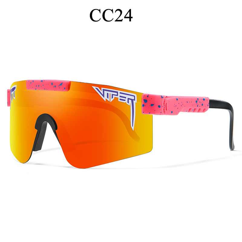 Voksne  uv400 solbriller pit viper solbriller mænd kvinder voksne udendørs briller sportsbriller mtb solbriller: Lysegul