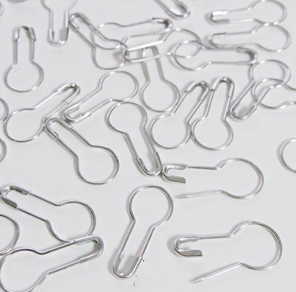 brass safety pins,500pcs/lot,silver gold black Calabash pin,garment accessories components,garment pin Pear Bulb Gourd safe pin: silver