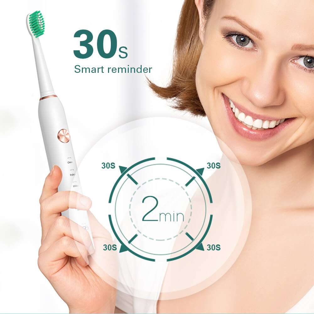 Sonic Electric Toothbrush USB Rechargeable 5 Modes Ultrasonic Automatic Brush Timer Waterproof Dental Brush Teeth Whitening